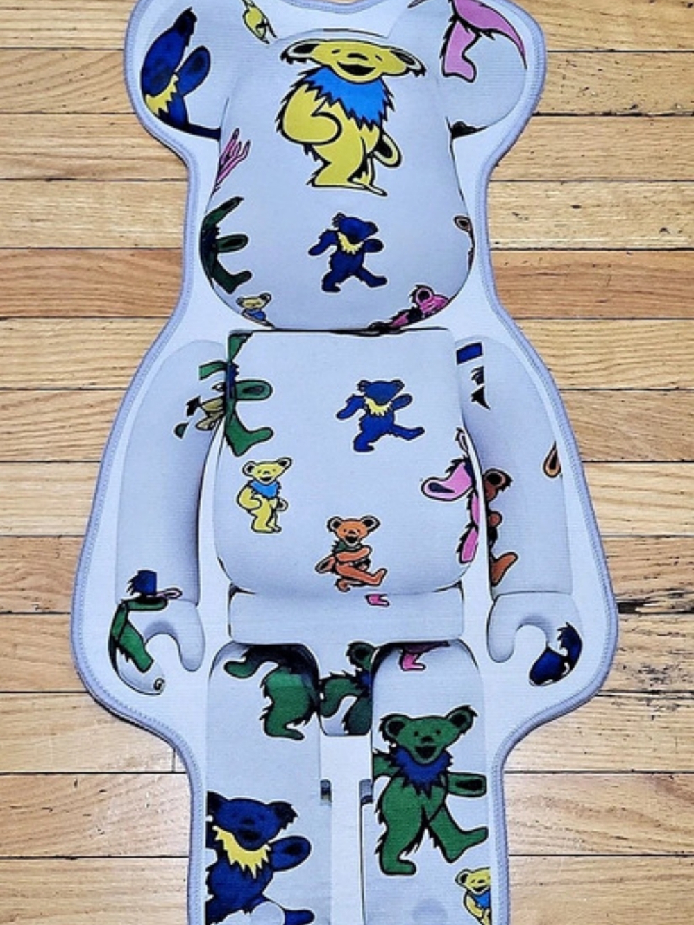 Medicom Toy Bearbrick rug featuring the Grateful Dead